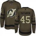 Wholesale Cheap Adidas Devils #45 Sami Vatanen Green Salute to Service Stitched NHL Jersey