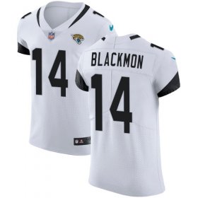 Wholesale Cheap Nike Jaguars #14 Justin Blackmon White Men\'s Stitched NFL Vapor Untouchable Elite Jersey