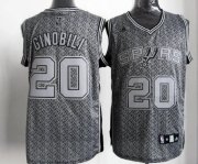 Wholesale Cheap San Antonio Spurs #20 Manu Ginobili Gray Static Fashion Jersey