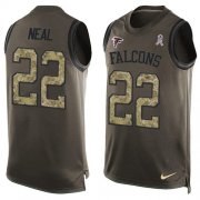 Wholesale Cheap Nike Falcons #22 Keanu Neal Green Men's Stitched NFL Limited Salute To Service Tank Top Jersey