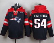 Wholesale Cheap Nike Patriots #54 Dont'a Hightower Navy Blue Player Pullover NFL Hoodie