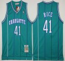 Wholesale Cheap Men's Charlotte Hornets #41 Glen Rice Green Hardwood Classics Soul Swingman Throwback Jersey