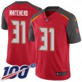 Wholesale Cheap Nike Buccaneers #31 Jordan Whitehead Red Team Color Men's Stitched NFL 100th Season Vapor Untouchable Limited Jersey