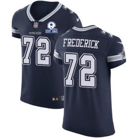 Wholesale Cheap Nike Cowboys #72 Travis Frederick Navy Blue Team Color Men\'s Stitched With Established In 1960 Patch NFL Vapor Untouchable Elite Jersey