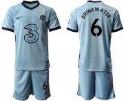 Wholesale Cheap Men 2020-2021 club Chelsea away Light blue 6 Soccer Jerseys