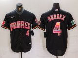 Cheap Men's San Diego Padres #4 Luis Arraez Black Mexico Cool Base Stitched Baseball Jersey