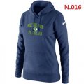 Wholesale Cheap Women's Nike Green Bay Packers Heart & Soul Pullover Hoodie Dark Blue