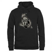 Wholesale Cheap Men's Ottawa Senators Black Rink Warrior Pullover Hoodie