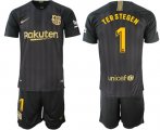 Wholesale Cheap Barcelona #1 Ter Stegen Black Soccer Club Jersey