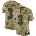 Wholesale Cheap Nike Patriots #3 Stephen Gostkowski Camo Men's Stitched NFL Limited 2018 Salute To Service Jersey