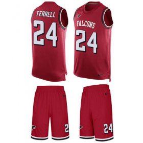 Wholesale Cheap Nike Falcons #24 A.J. Terrell Red Team Color Men\'s Stitched NFL Limited Tank Top Suit Jersey