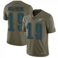 Wholesale Cheap Nike Eagles #19 JJ Arcega-Whiteside Olive Men's Stitched NFL Limited 2017 Salute To Service Jersey