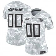 Cheap Women's Tennessee Titans Active Player Custom 2024 F.U.S.E Arctic Camo Salute To Service Limited Stitched Football Jersey(Run Small)