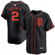 Cheap Men's San Francisco Giants #2 Willy Adames Black 2024 Black AlternateLimited Stitched Baseball Jersey