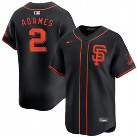 Cheap Men\'s San Francisco Giants #2 Willy Adames Black 2024 Black AlternateLimited Stitched Baseball Jersey