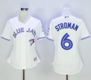 Wholesale Cheap Blue Jays #6 Marcus Stroman White Women's Home Stitched MLB Jersey