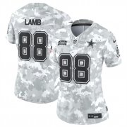 Cheap Women's Dallas Cowboys #88 CeeDee Lamb 2024 F.U.S.E Arctic Camo Salute To Service Limited Stitched Football Jersey(Run Small)