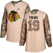 Wholesale Cheap Adidas Blackhawks #19 Jonathan Toews Camo Authentic 2017 Veterans Day Stitched NHL Jersey