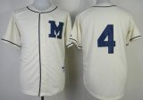 Wholesale Cheap Brewers #4 Paul Molitor Cream 1913 Turn Back The Clock Stitched MLB Jersey