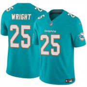 Cheap Men's Miami Dolphins #25 Jaylen Wright Aqua 2024 F.U.S.E Vapor Limited Football Stitched Jersey