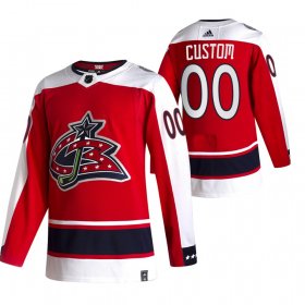 Wholesale Cheap Columbus Blue Jackets Custom Red Men\'s Adidas 2020-21 Alternate Authentic Player NHL Jersey