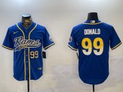 Cheap Men's Los Angeles Rams #99 Royal Cool Base Stitched Baseball Jersey