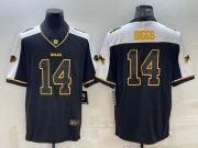 Wholesale Cheap Men's Buffalo Bills #14 Stefon Diggs Black Gold Thanksgiving Vapor Untouchable Limited Stitched Jersey