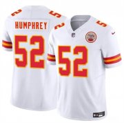 Men's Kansas City Chiefs #52 Creed Humphrey White 2024 F.U.S.E Vapor Untouchable Limited Stitched Football Jersey