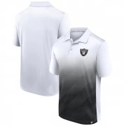 Wholesale Men's Las Vegas Raiders White Black Iconic Parameter Sublimated Polo