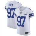 Wholesale Cheap Nike Cowboys #97 Trysten Hill White Men's Stitched With Established In 1960 Patch NFL New Elite Jersey