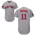 Wholesale Cheap Red Sox #11 Rafael Devers Grey Flexbase Authentic Collection 2018 World Series Champions Stitched MLB Jersey