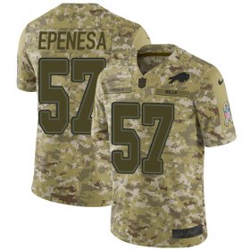 Wholesale Cheap Nike Bills #57 A.J. Epenesas Camo Men\'s Stitched NFL Limited 2018 Salute To Service Jersey