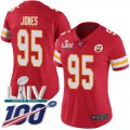 Wholesale Cheap Nike Chiefs #95 Chris Jones Red Super Bowl LIV 2020 Team Color Women's Stitched NFL 100th Season Vapor Untouchable Limited Jersey