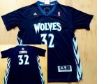 Wholesale Cheap Men's Minnesota Timberwolves #32 Karl-Anthony Towns Revolution 30 Swingman Black Short-Sleeved Jersey