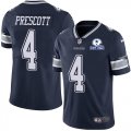 Wholesale Cheap Nike Cowboys #4 Dak Prescott Navy Blue Team Color Men's Stitched With Established In 1960 Patch NFL Vapor Untouchable Limited Jersey