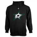 Wholesale Cheap Dallas Stars Old Time Hockey Big Logo with Crest Pullover Hoodie Black