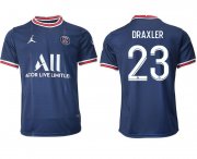 Wholesale Cheap Men 2021-2022 Club Paris Saint-Germain home aaa version blue 23 Soccer Jersey