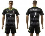 Wholesale Cheap Wales #7 Allen Black Away Soccer Club Jersey