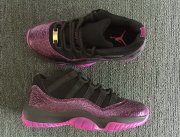 Wholesale Cheap Womens Air Jordan 11 Low Rook to queen Black/Fuchsia Blast