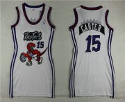 Wholesale Cheap Women's Toronto Raptors #15 Vince Carter White Dress