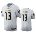 Wholesale Cheap Tampa Bay Buccaneers #13 Mike Evans Men's Nike White Golden Edition Vapor Limited NFL 100 Jersey