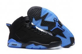 Wholesale Cheap Air Jordan 6 Retro Shoes Black/Transparent blue