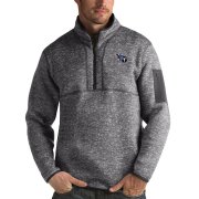 Wholesale Cheap Tennessee Titans Antigua Fortune Quarter-Zip Pullover Jacket Charcoal