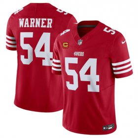 Men\'s San Francisco 49ers #54 Fred Warner Red 2024 F.U.S.E. With 4-Star C Patch Vapor Untouchable Limited Football Stitched Jersey