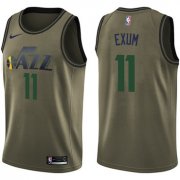 Wholesale Cheap Nike Jazz #11 Dante Exum Green Salute to Service NBA Swingman Jersey