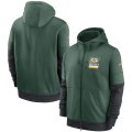 Wholesale Cheap Green Bay Packers Nike Sideline Impact Lockup Performance Full-Zip Hoodie Green