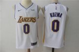 Wholesale Cheap Men's Los Angeles Lakers #0 Kyle Kuzma New White 2017-2018 Nike Swingman Stitched NBA Jersey