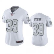 Wholesale Cheap Women's Las Vegas Raiders #39 Nate Hobbs White Color Rush Limited Jersey