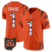 Cheap Men's Cincinnati Bengals #1 Ja'Marr Chase Orange F.U.S.E. Special Vapor Untouchable Limited Stitched Football Jersey