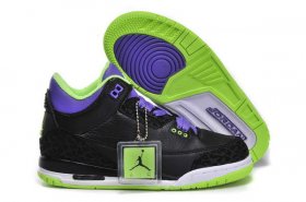 Wholesale Cheap Kids Air Jordan 3 Retro joker black/blue-green